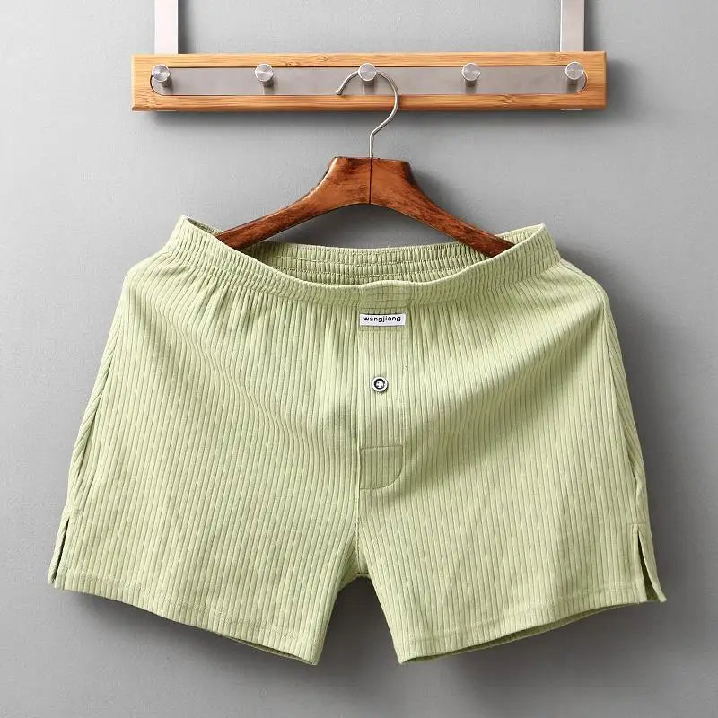 Ropa interior de algodón elástico WJ para hombre, calzoncillos tipo bóxer con rosca, pantalones aro para dormir, ropa interior, calzoncillos tipo bóxer para hombre, bragas