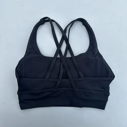 純色女交叉訓練運動文胸，柔軟高強度緊身胸衣，適合綜合訓練、健身房瑜珈穿著，搭配胸墊。