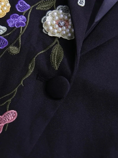 Blazers de moda con apliques empalmados de colores llamativos