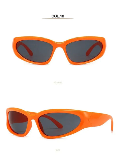 獨特的Y2K設計師奢華太陽眼鏡，女士長方形大框太陽眼鏡，男士戶外防紫外線經典2000S黑色款