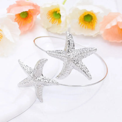 New Fashion Golden Alloy 2 Starfish Arm Bracelet for Women  Summer Beach \Dance Party Cuff Bracelets Jewlery Accessories Gifts