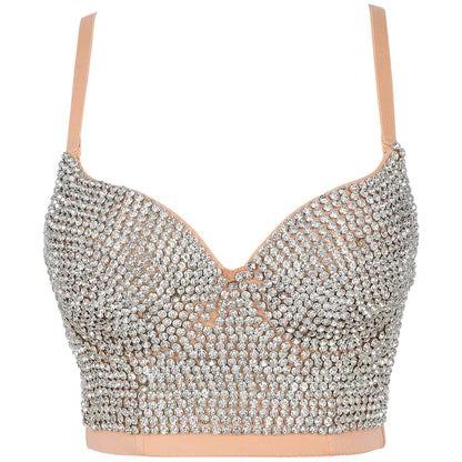 Embellished Halter Bra Crop Top