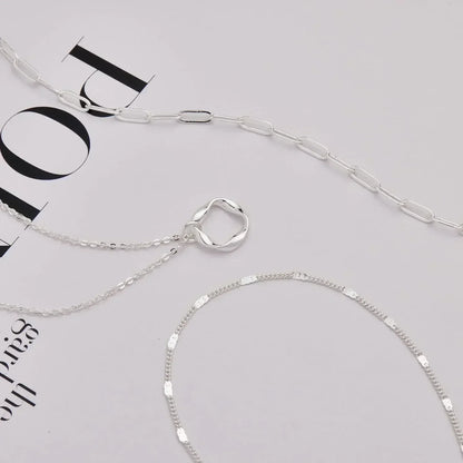 Collares de oro en capas para mujer, apilables, chapados en oro de 14 quilates, con cadena de clip circular, colgante y gargantilla para mujer.