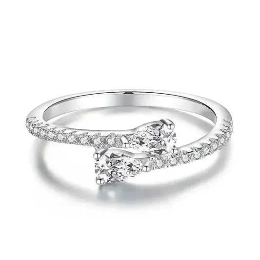 Anillo de circonita brillante para ceremonia de compromiso, accesorios para mujer, joyería de moda para bodas, venta al por mayor, 2025