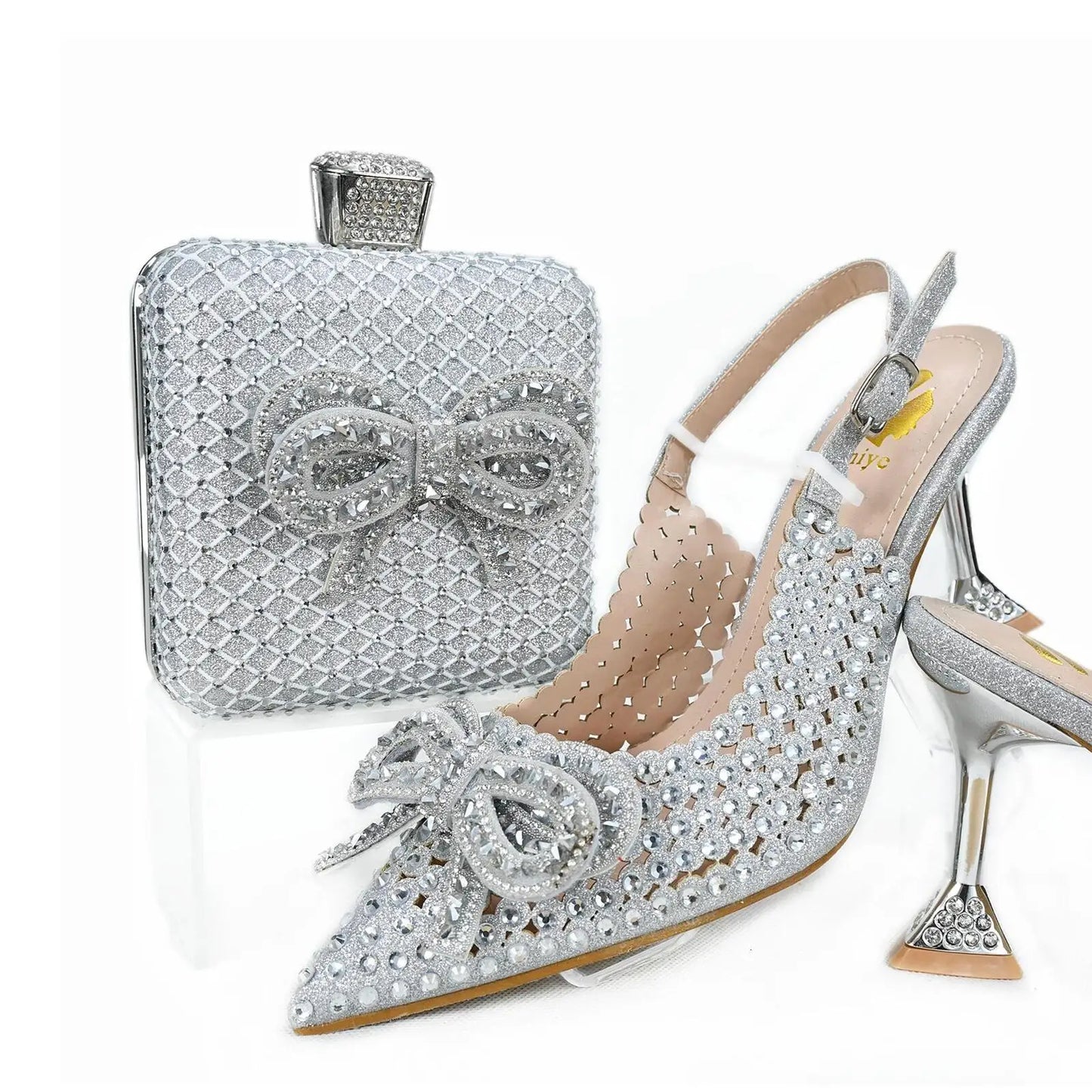 Nuevo conjunto de zapatos y bolso de boda africanos HTG1-13