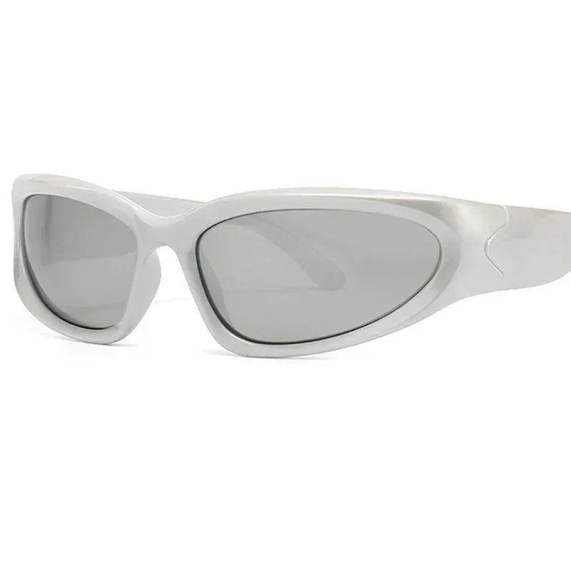 獨特的Y2K設計師奢華太陽眼鏡，女士長方形大框太陽眼鏡，男士戶外防紫外線經典2000S黑色款