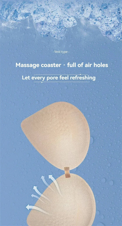 3件組超薄透氣冰絲上衣胸罩女士束胸內衣無縫後背掛脖背心裹胸無鋼圈胸罩純色