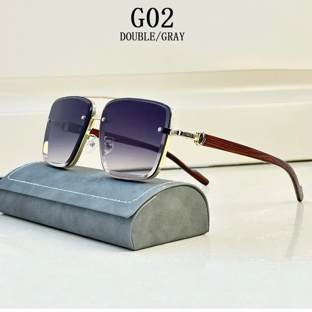 New Square Sunglasses For Men Vintage Outdoor Sunglasses Oculos Designer Wooden Glasses Sunscreen Sun Lentes Dropshipping Gafas