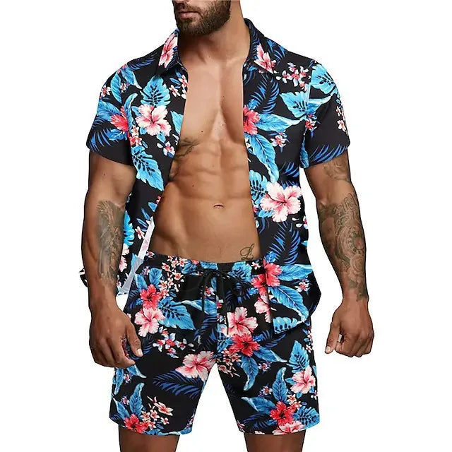 men beach shorts set