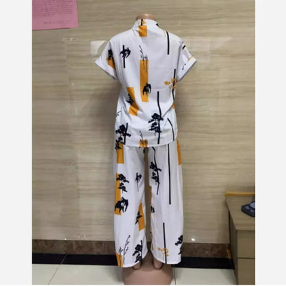 女士兩件式襯衫運動服套裝夏季上衣搭配套裝