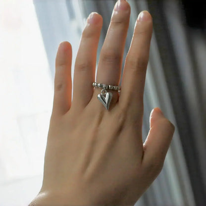 Anillo ajustable abierto geométrico de forma irregular de metal esmaltado blanco vintage para mujer y niña, joyería, regalo de cumpleaños, Anillo para hombre