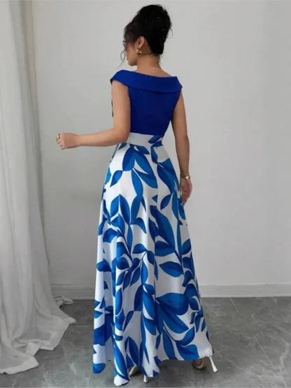 優雅女士短袖連身裙