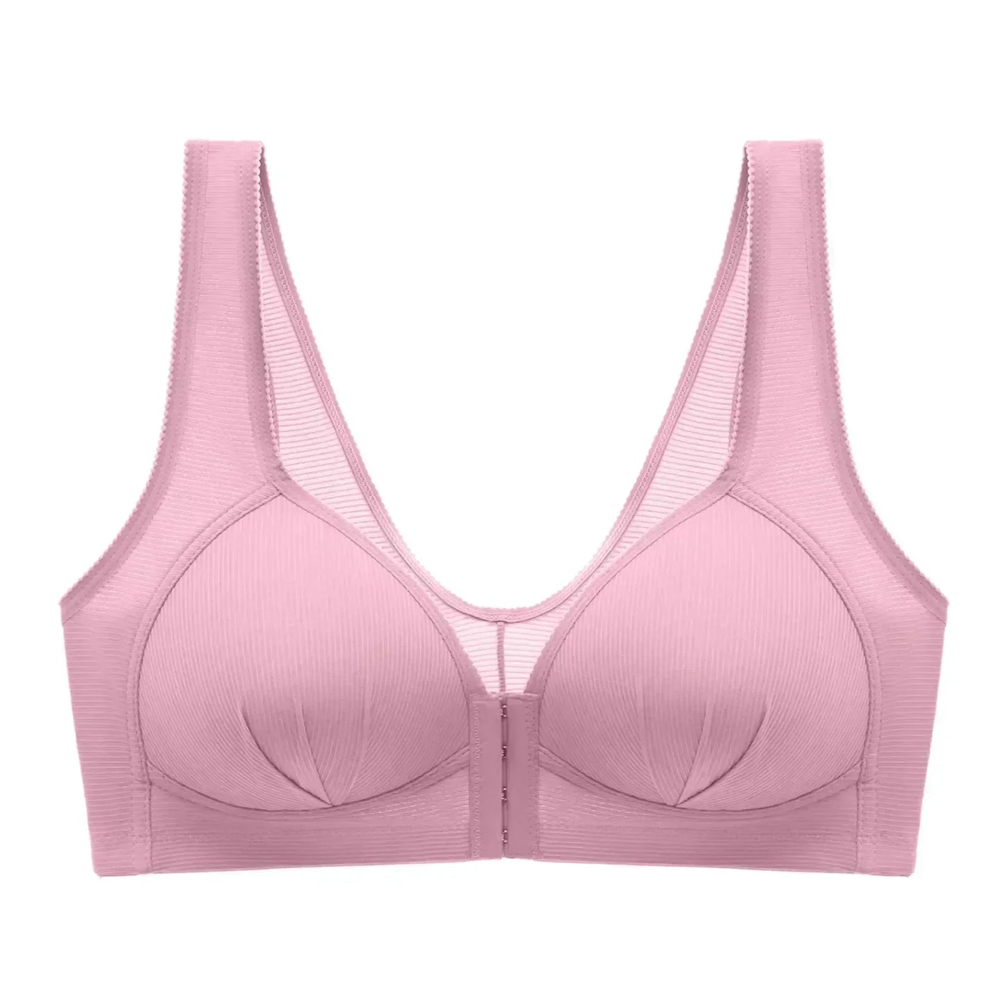 WTEMPO 大尺寸薄款無鋼圈前扣棉質文胸，聚攏舒適內衣，柔軟系列