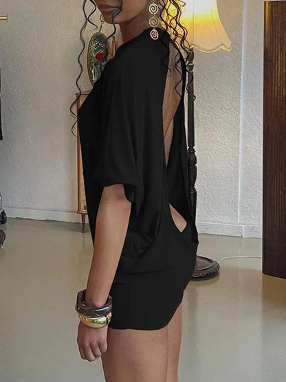 性感露背迷你連身裙