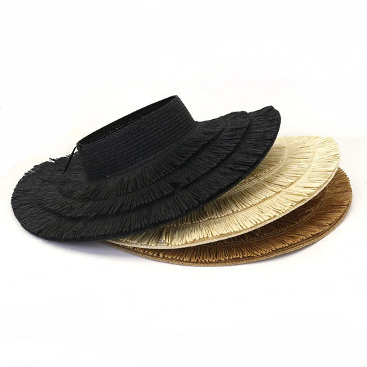 Sombrero de diseño con visera superior vacía para mujer