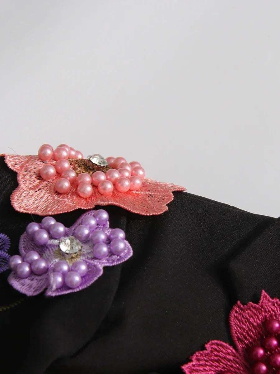 Blazers de moda con apliques empalmados de colores llamativos