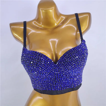 Embellished Halter Bra Crop Top
