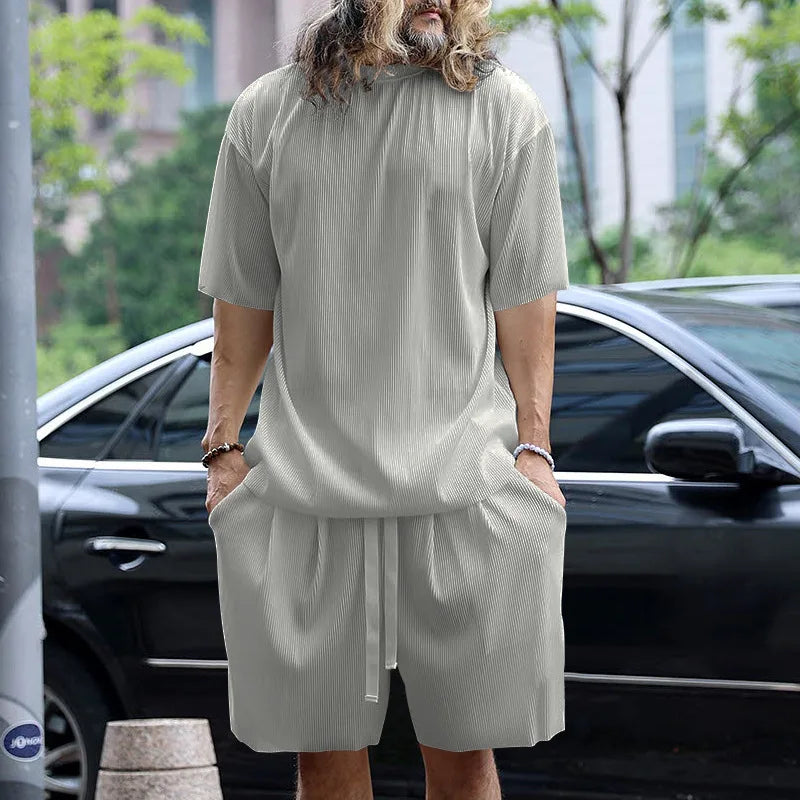 Conjunto de pantalones cortos de playa sueltos de vacaciones