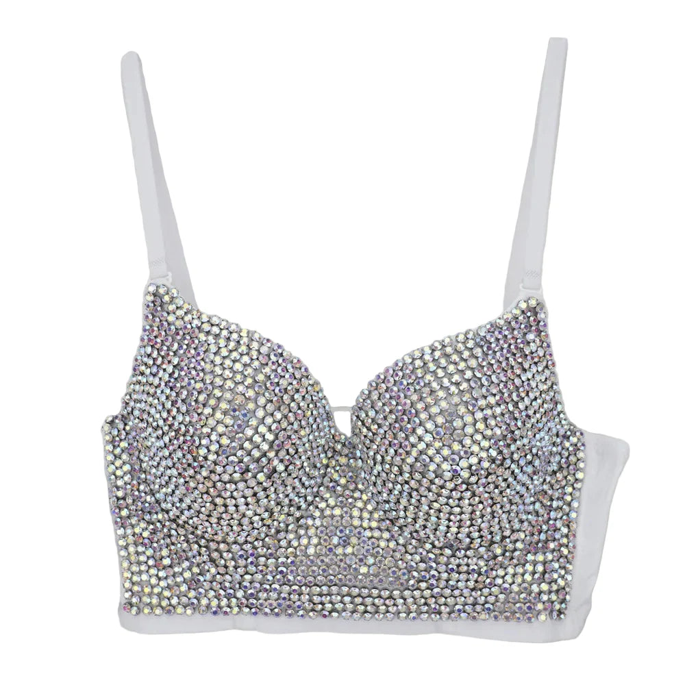 Embellished Halter Bra Crop Top