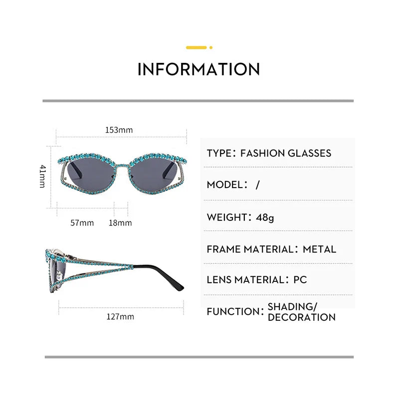 設計師款水鑽太陽眼鏡