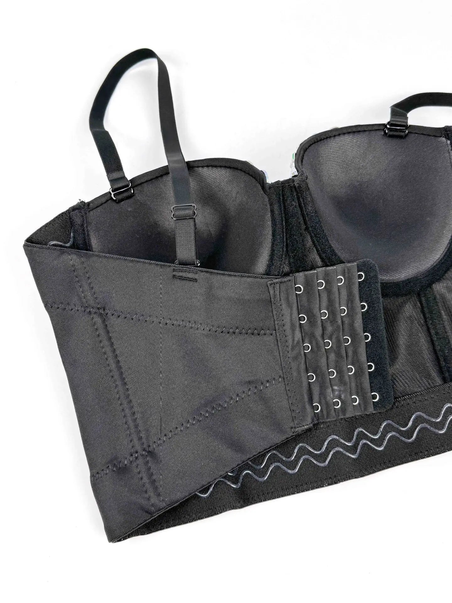 Handmade Acrylic Rhinestone Sling Vest Showgirl Costume Bra