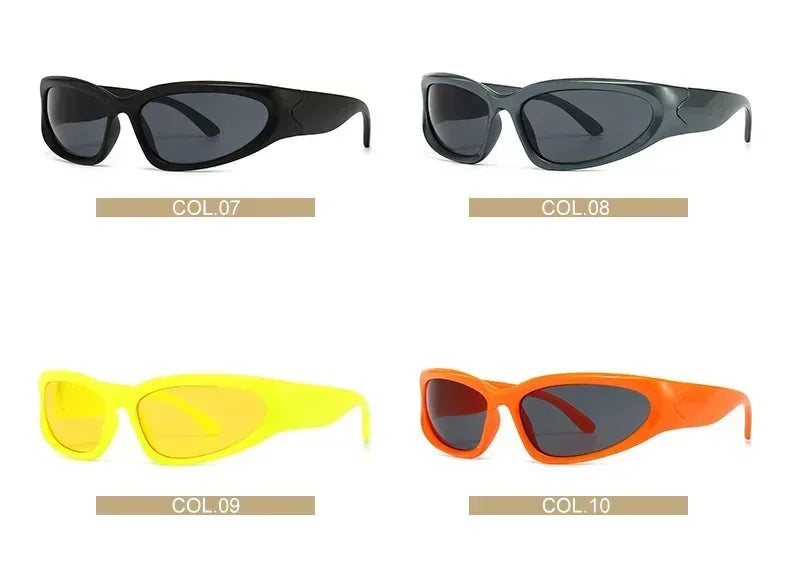 獨特的Y2K設計師奢華太陽眼鏡，女士長方形大框太陽眼鏡，男士戶外防紫外線經典2000S黑色款