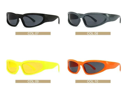 獨特的Y2K設計師奢華太陽眼鏡，女士長方形大框太陽眼鏡，男士戶外防紫外線經典2000S黑色款