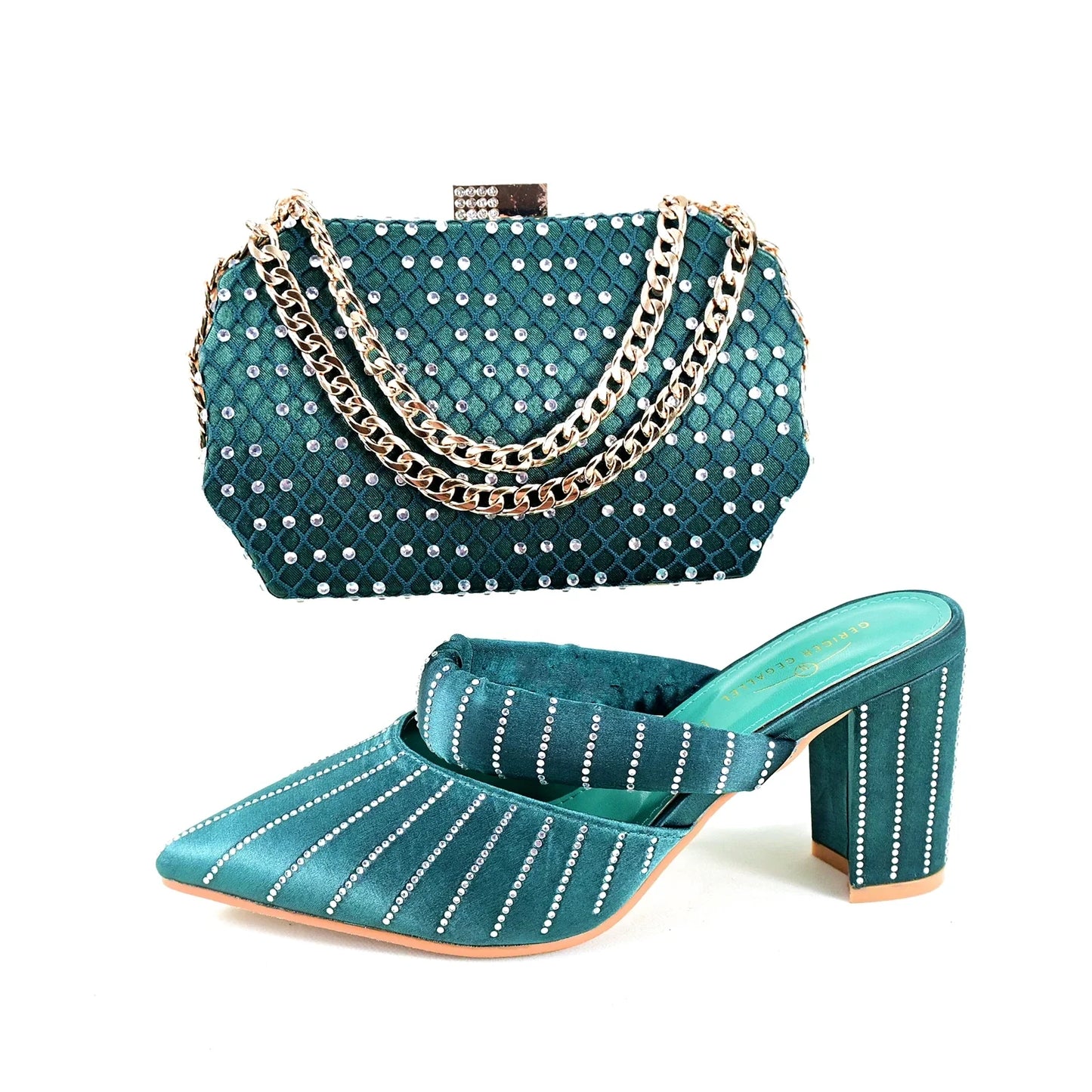 Newest Hot Selling Ladies Shoes Matching Bag Set TR1-2