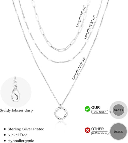 Collares de oro en capas para mujer, apilables, chapados en oro de 14 quilates, con cadena de clip circular, colgante y gargantilla para mujer.