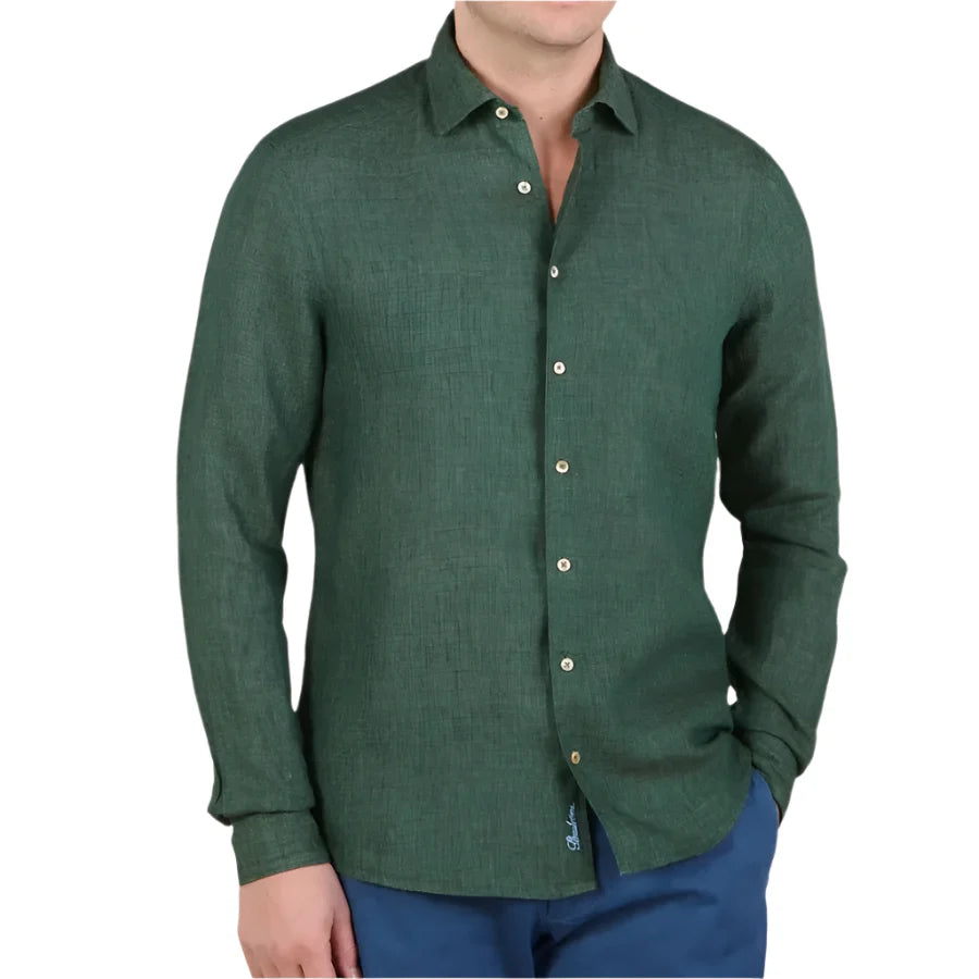 Conjunto de pantalones cortos de lino y algodón cómodos de verano para hombre