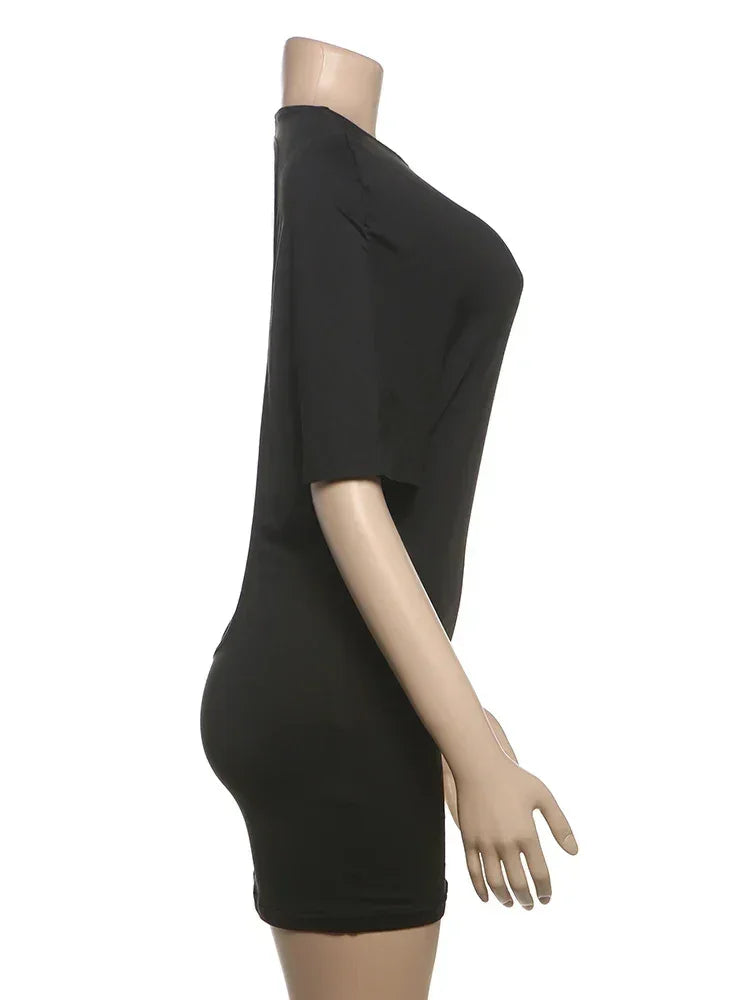 性感露背迷你連身裙