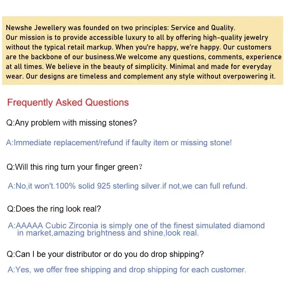 Anillo de compromiso Newshe de 2 piezas con forma de lágrima para mujer, de plata 925, con circonitas cúbicas de alta calidad.