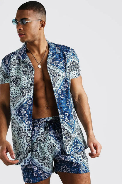 Ropa de playa impresa en 3D para hombre de vacaciones