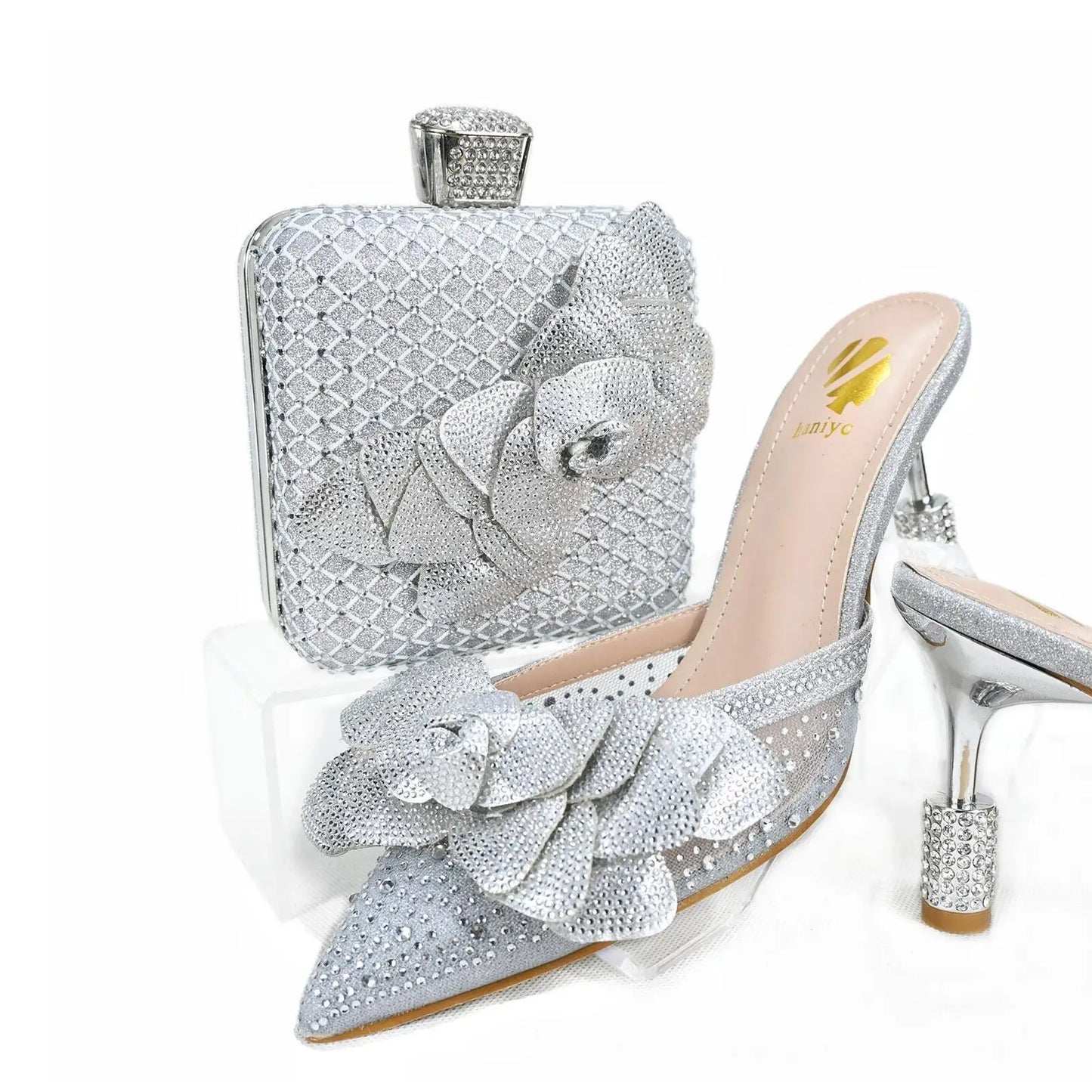 Nuevo conjunto de zapatos y bolso de boda africanos HTG1-13