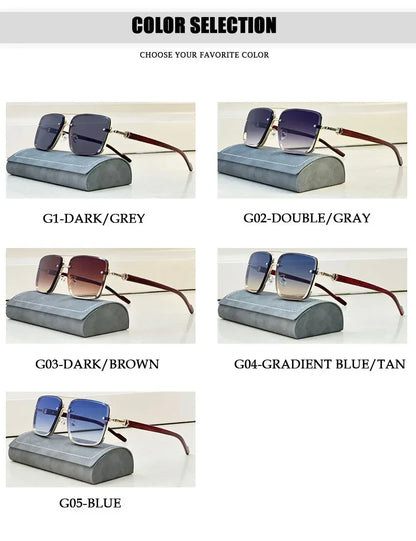 New Square Sunglasses For Men Vintage Outdoor Sunglasses Oculos Designer Wooden Glasses Sunscreen Sun Lentes Dropshipping Gafas