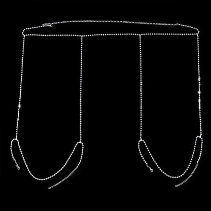 Rhinestone Butterfly Body Chain Lingerie