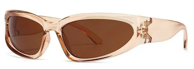 獨特的Y2K設計師奢華太陽眼鏡，女士長方形大框太陽眼鏡，男士戶外防紫外線經典2000S黑色款