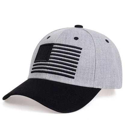 時尚美國國旗刺繡棒球帽 春夏戶外可調式休閒帽 防曬帽
