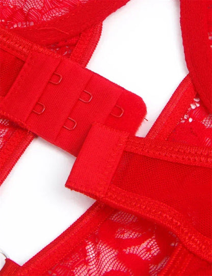 Comeondear 吊帶女式泰迪連身衣性感加大尺寸連身褲內衣鋼圈蕾絲吊襪帶緊身衣修身連身睡衣