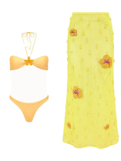 熱帶莎莉三件式泳衣