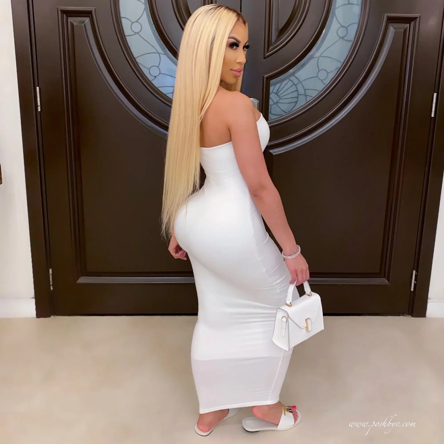 性感裹胸洋裝 | 無袖夏季長裙