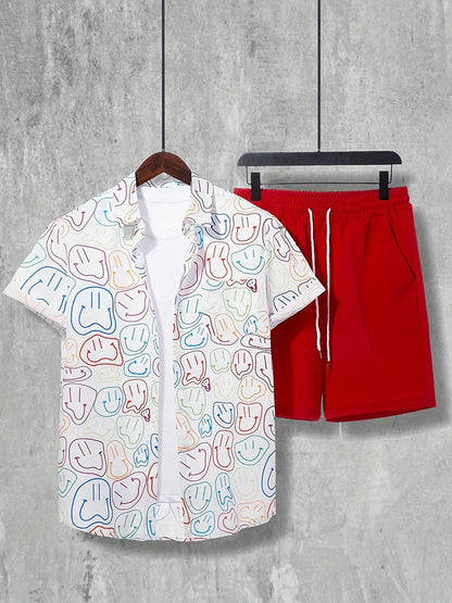 Ropa de resort de lujo para hombre, estilo de manga corta