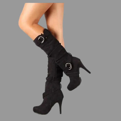 Sexy  Round Toe Platform Knee High Women Boots