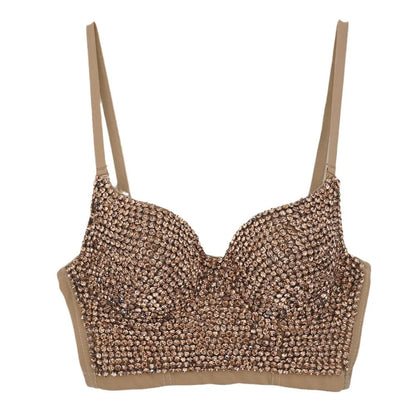 Embellished Halter Bra Crop Top