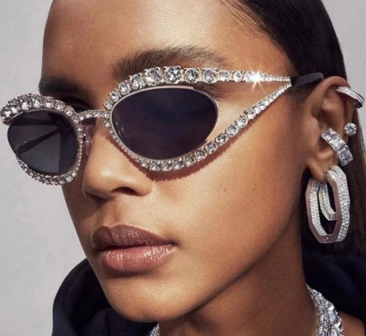 Gafas de sol de diseñador con diamantes de imitación