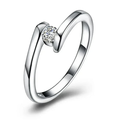 Anillo de plata de ley 925 para mujer, talla 7-10, circonita brillante, fina, simple, regalo de boda, joyería para fiesta, accesorios al por mayor