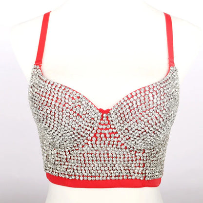 Embellished Halter Bra Crop Top