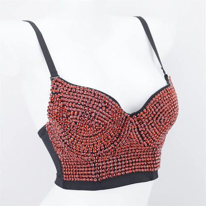 Embellished Halter Bra Crop Top