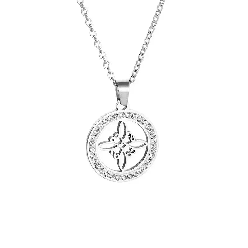 Delicado colgante de cruz de cristal para mujeres y niñas, collar elegante para fiestas, bodas, joyería católica, amuleto de regalo.