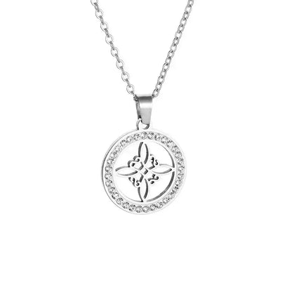 Delicado colgante de cruz de cristal para mujeres y niñas, collar elegante para fiestas, bodas, joyería católica, amuleto de regalo.